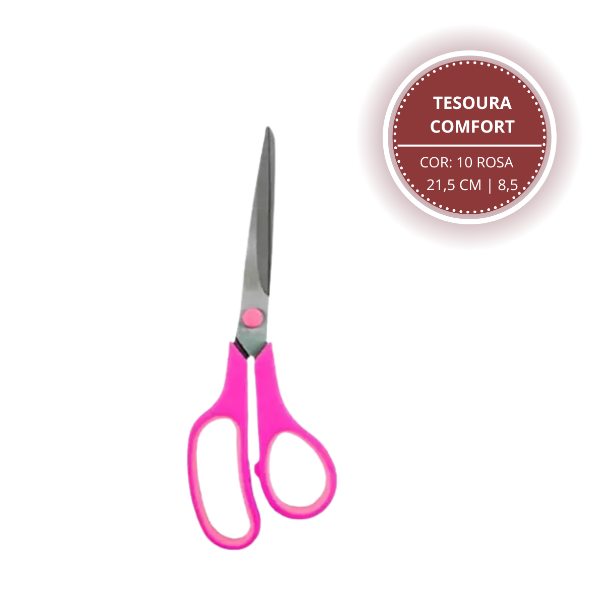Tesoura Comfort Circulo 21.5 cm